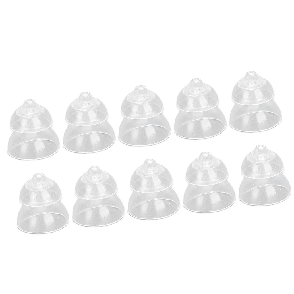 10 Pcs Sound Amplifier Dome Soft Silicone Anti Static Dual Layer Closed Sound Aid Tips
