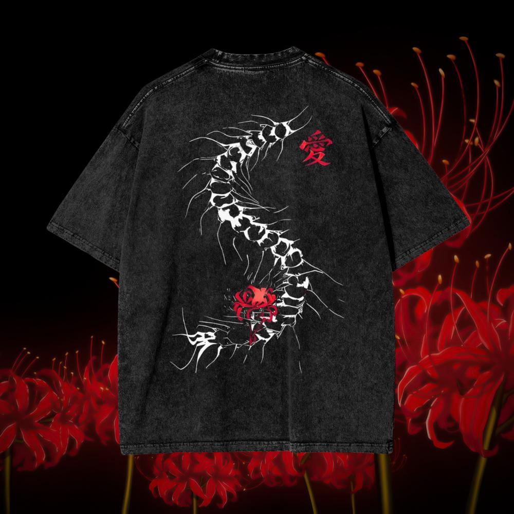 

Летняя мужская футболка Харадзюку Аниме Токийский Гуль Канеки Кен Сороконожка Футболка из стиранного хлопка Винтажная уличная одежда Мужские топы XL