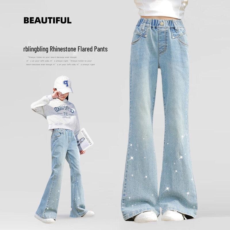 

Джинсовые расклешенные брюки для девочек Moonkids, новый стиль, весна/осень 2026 140cm