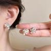 Women's Exquisite Pearl Bow Grape Stud Earrings - High-End 2026 Style
