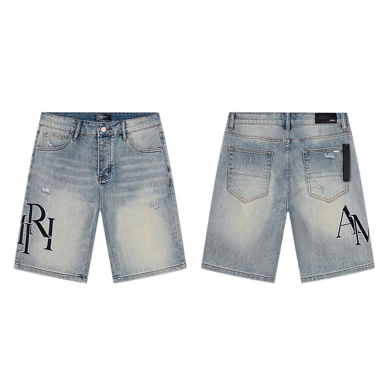 Cross-border Trendy Brand PURPLE BRAND JEANS European and American High Street Loose and Versatile Jeans Shorts Men's and Women's Tide