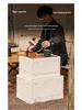 Faltbare Outdoor-Camping-Aufbewahrungsbox mit Holzdeckel