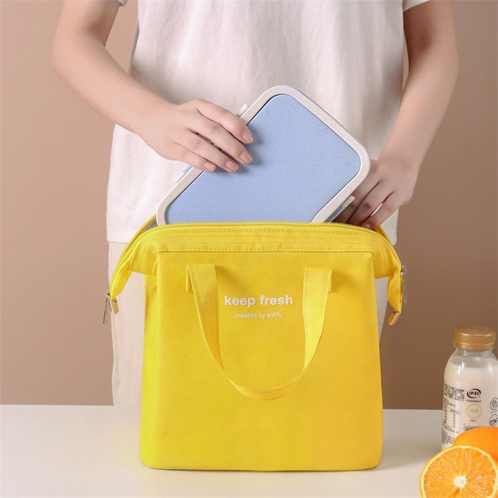 Borsa Bento Grande Capacità Tessuto Oxford Borsa Pranzo Termica Borsa Porta Pranzo Resistente alle Macchie Per Pendolarismo Uso Quotidiano Lavoro