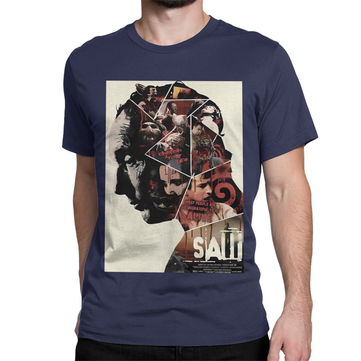 

Мужская Женская Футболка с Постером Пилы Дизайн Бензопилы Джон Крамер Футболка Фильм Ужасов Билли Хлопковая Одежда Забавные Футболки Подарочные Футболки 4XL