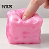 Simulated Cheese Sensory Toy Stress Relief Squeeze Toy, Slow Rising Pearlescent Fidget Balls for Adults Kids Shaped