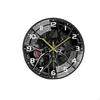 Clock with Silent 2D Movement, Smooth Glass And Arabic Numerals. Suitable for Bedrooms, Living