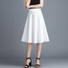 Falda Blanca de Media Longitud para Primavera y Otoño Falda de Longitud Media en Línea A Falda de Baile Falda Versátil