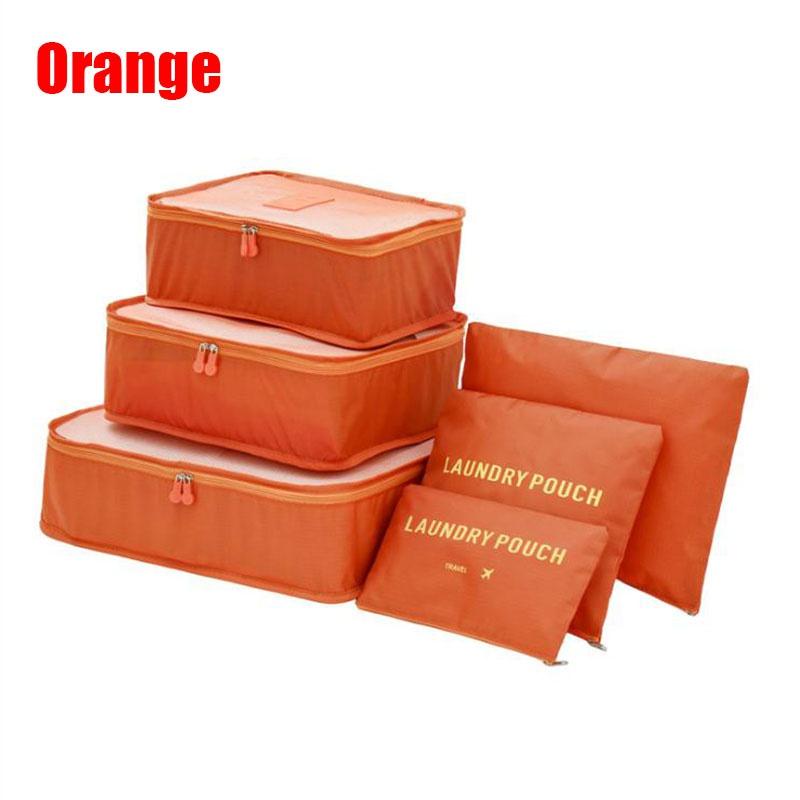 6 PCS Travel Storage Bag Set for Clothes Tidy Organizer Wardrobe Suitcase Pouch Travel Organizer Bag Case Shoes Packing Cube Bag