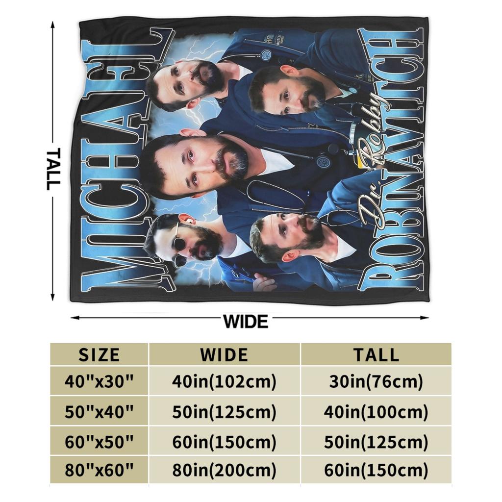 Dr. Robby robinavitch The Pitt Tv Show Blanket Fleece Spring/Autumn Multifunction Thin Throw Blanket for Sofa Bedroom Quilt