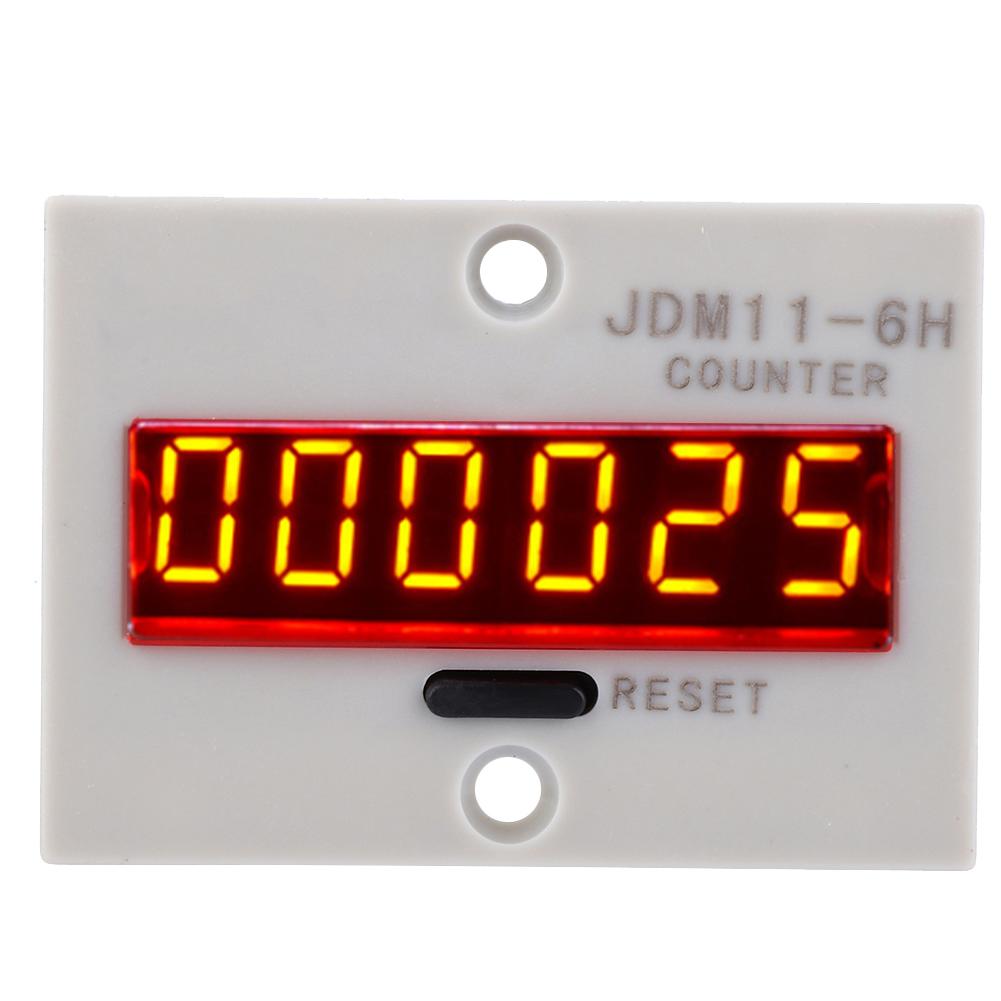 0.38 inch 6 Digits Display LED Digital Display JDM11-6H No Voltage Counter 6 Digits Electronic LED Digital Display Counter Relay 1