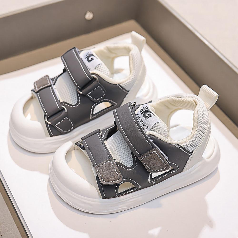 Korean Style Sport Sandals For Children Ergonomics Summer Toddler Shoes Soft-soled Non-slip Beach Sandals For Kids Boys Girls