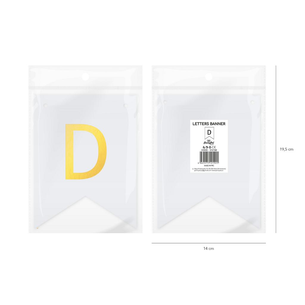 Baner Diy 16X12 Cm - Literka D