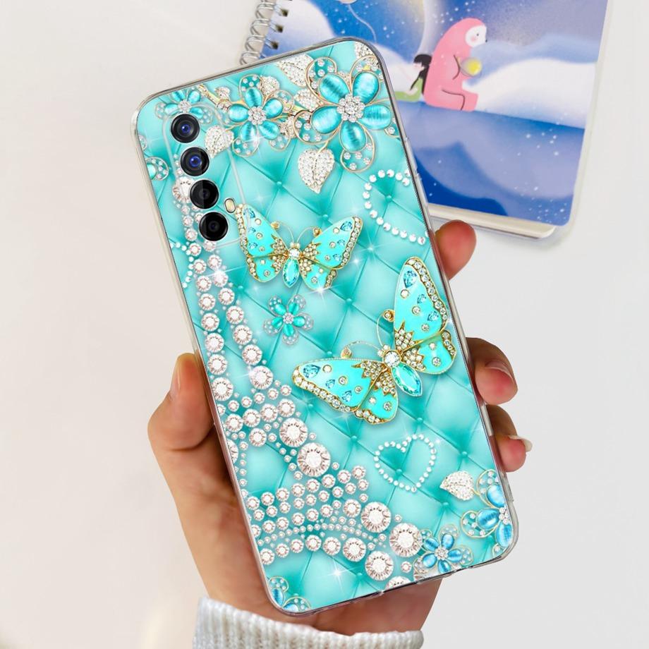 For Realme 7 Global Version Case Cover Soft TPU Silicone Phone Case For Realme Narzo 30 4G Capas Clear Back Bumper With Pattern