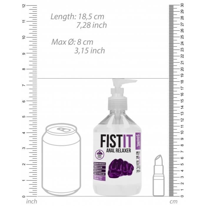 LUBRIFIANT DECONTRACTANT ANAL Crème relaxante Anal Relaxer - Bouteille Pompe 500ml Fist It