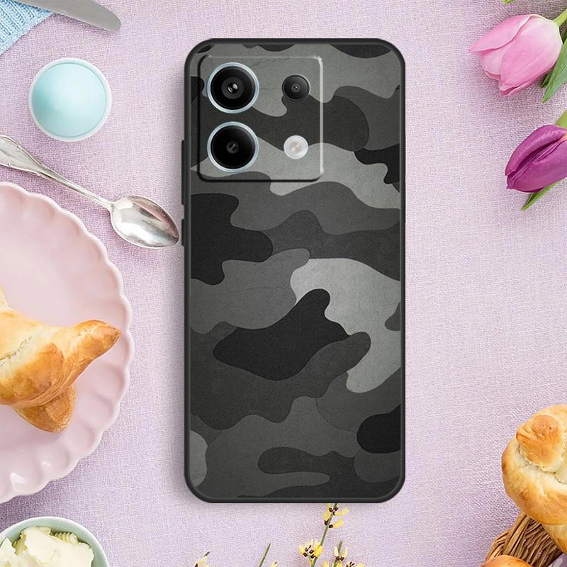 Schwarze Nacht Camo Tarn Handyhülle für Redmi Note 13 9 10 11 12 Pro Plus 10S 11S 12S Redmi 12 9C 10C 12C 13C Hülle