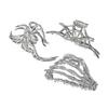 3Pcs Women Hair Claws Spider Bat Skull Hand Shape Hair Clips Anti-slip Teeth Back Head Hair Barrettes Hair Styling Accessories