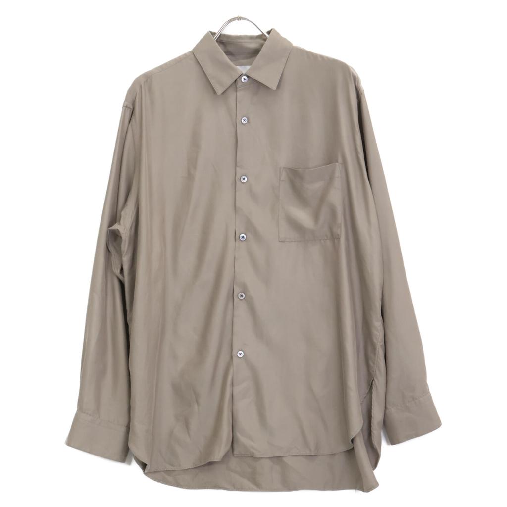 ssstein/stein Khaki 25Stainless Steel CUPRO TWILL OVERSIZED LS SHIRT tops S khakiUsed