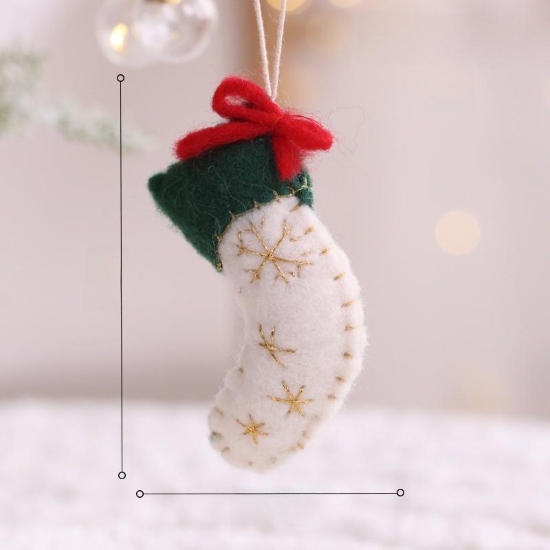 Christmas Tree Decor Sock Snowflake Scene Modern Minimalist Holiday Ornament Set