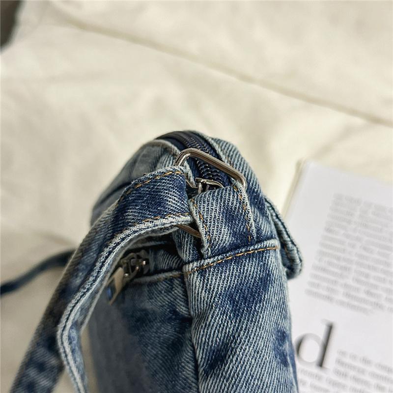 Denim Mobile Phone Bag Letter Shoulder Crossbody Bag