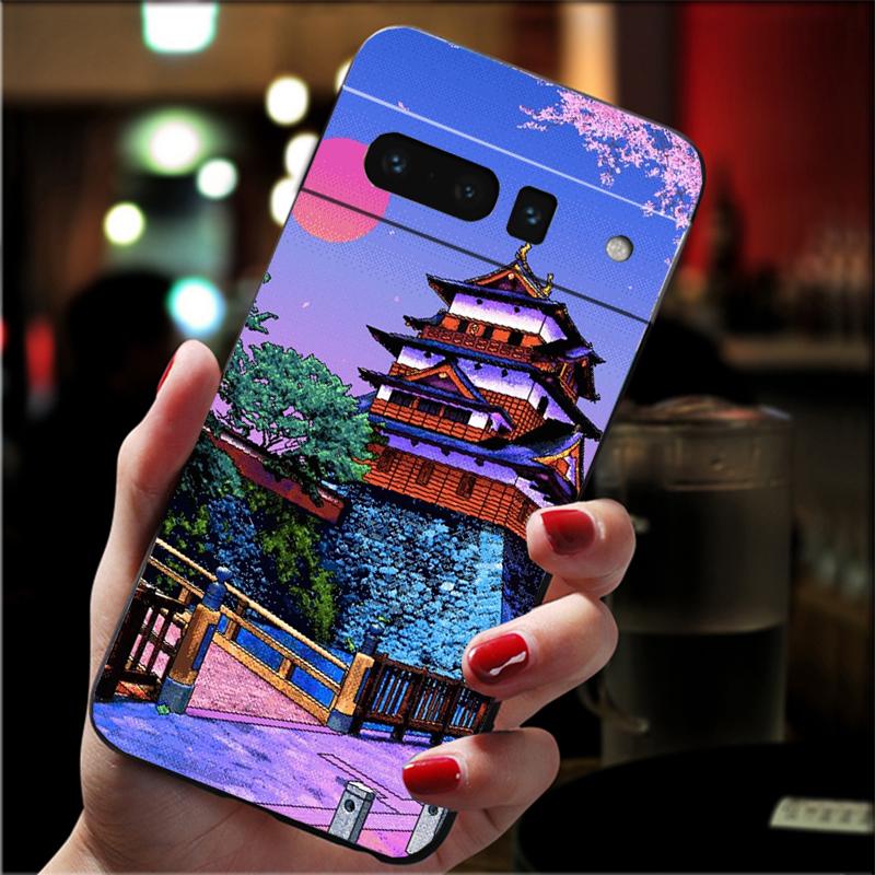 

Phone Case For Google Pixel 10 9 Pro XL 9A 8 7 6 Pro Pixel 8A 7A 6A Pixel 8 7 6 5 Japan Korea City Breaks Travel Art Google Pixel 5