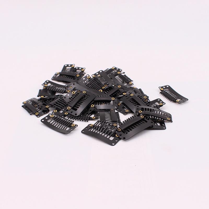 3.2cm 9-Tooth Hair Extension Clips - Elastic Wig BB Clips and Accessories