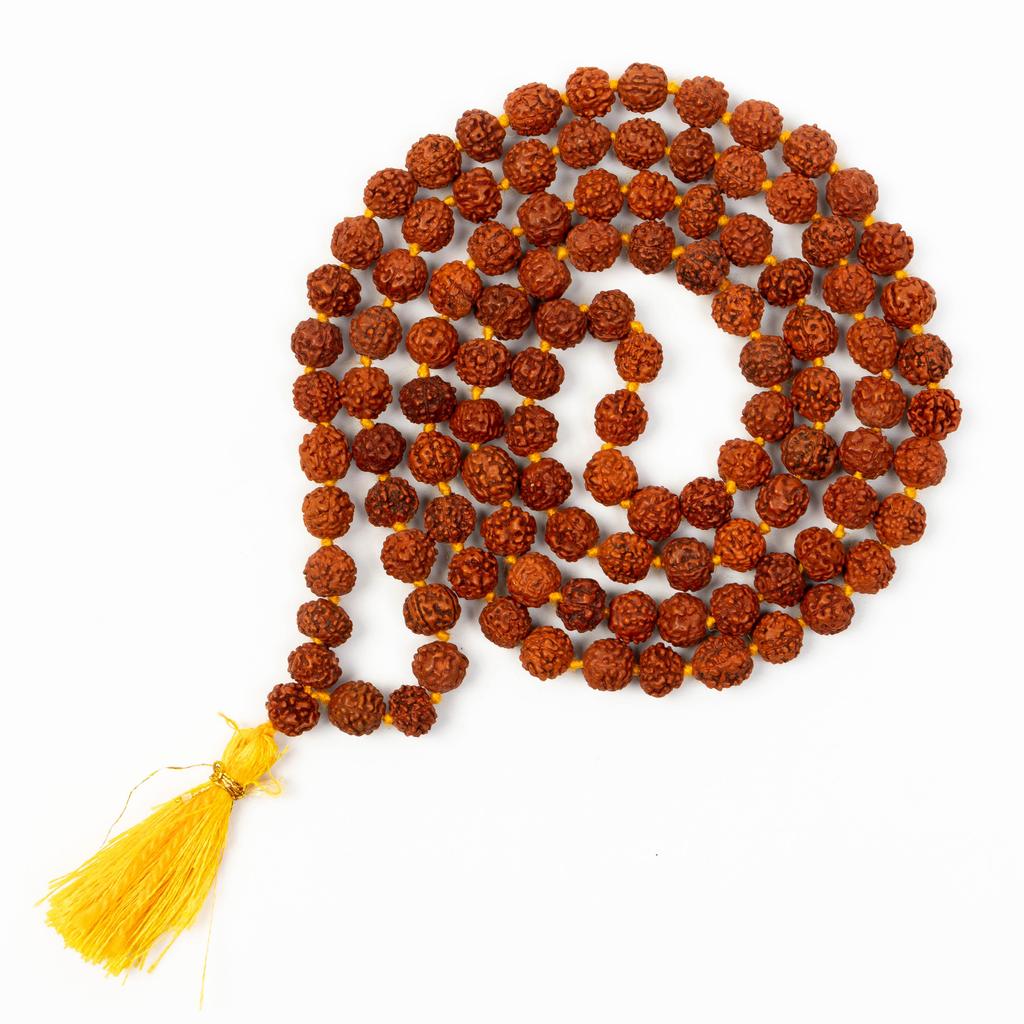 7MM Sacred Rudraksha Mala|Authentic Meditation Beads for Spiritual Prayer, Yoga, and Positive Energy| Japa Mala from Genuine Rudraksha Seeds