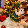 Yousheng Dog Christmas Outfit Pets Xmas Tree Costume Pointed Hat with Neck Collar Festive Pet Attire for Parties Dress-up Photography
