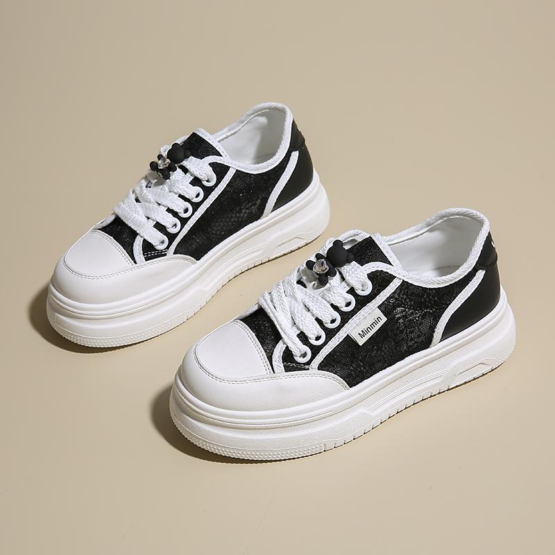 Fashion CRLAYDK Women's Classic Retro Lace Mesh Skateboard Shoes Fashion Sneakers Casual Tennis Walking Footwear Anti Slip Trainers