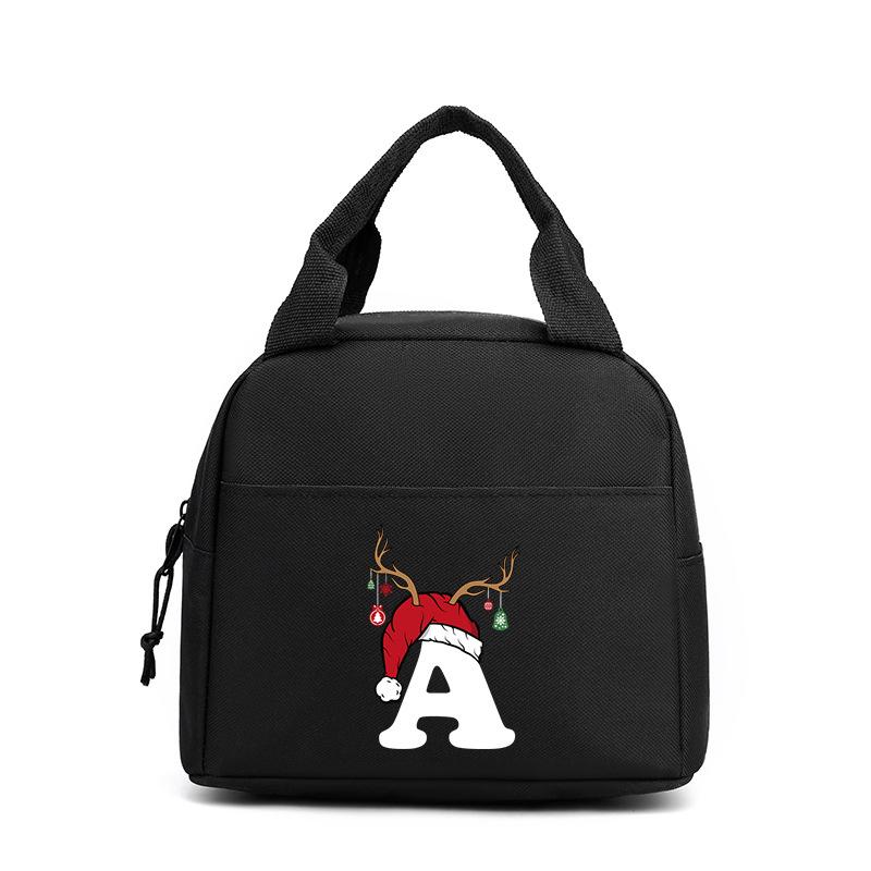 Office worker bento travel bag printed letter pattern tote bag student large lunch box bag tote bag