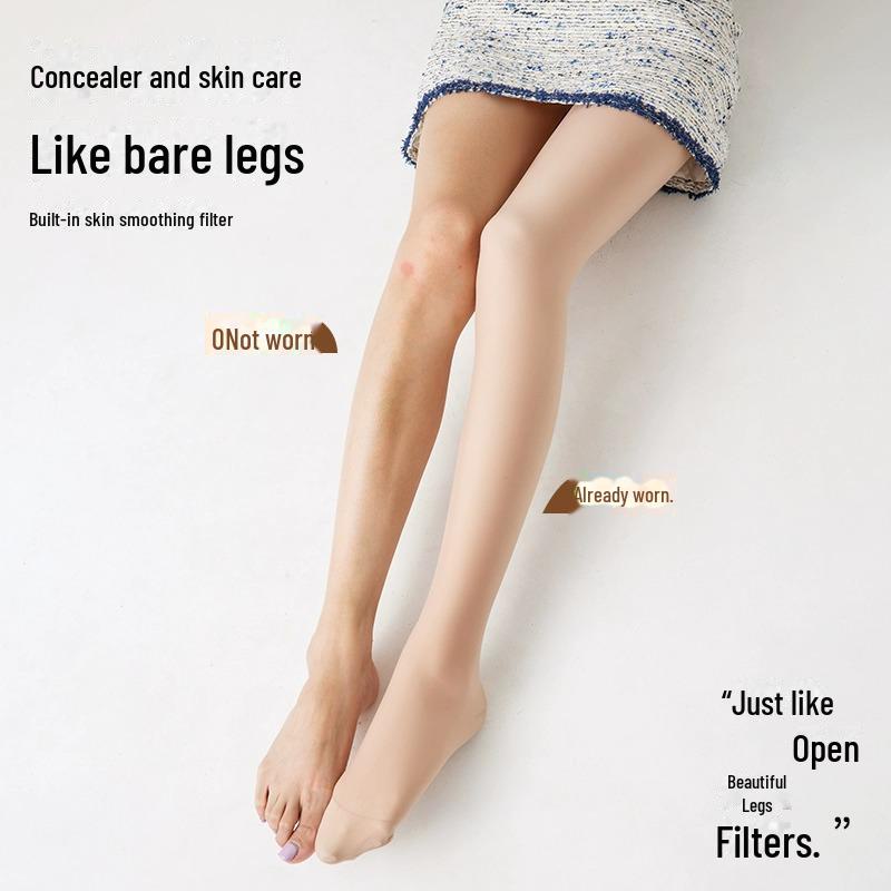 Bare Legs Women's Autumn/Winter Nude Super Natural Thickened Flesh-Tone Anti-Snag Velvet Pantyhose
