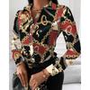 QICED Women's Fashion Casual Long Sleeve POLO Neck Blouses & Shirts