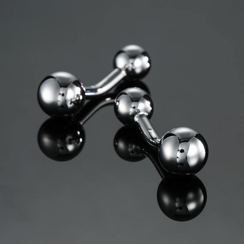 Classic Men's French Shirt Cufflinks High Quality Round Laser Metal Cuffs Buttons Business Suit Accessories, Jewelry Wholesale