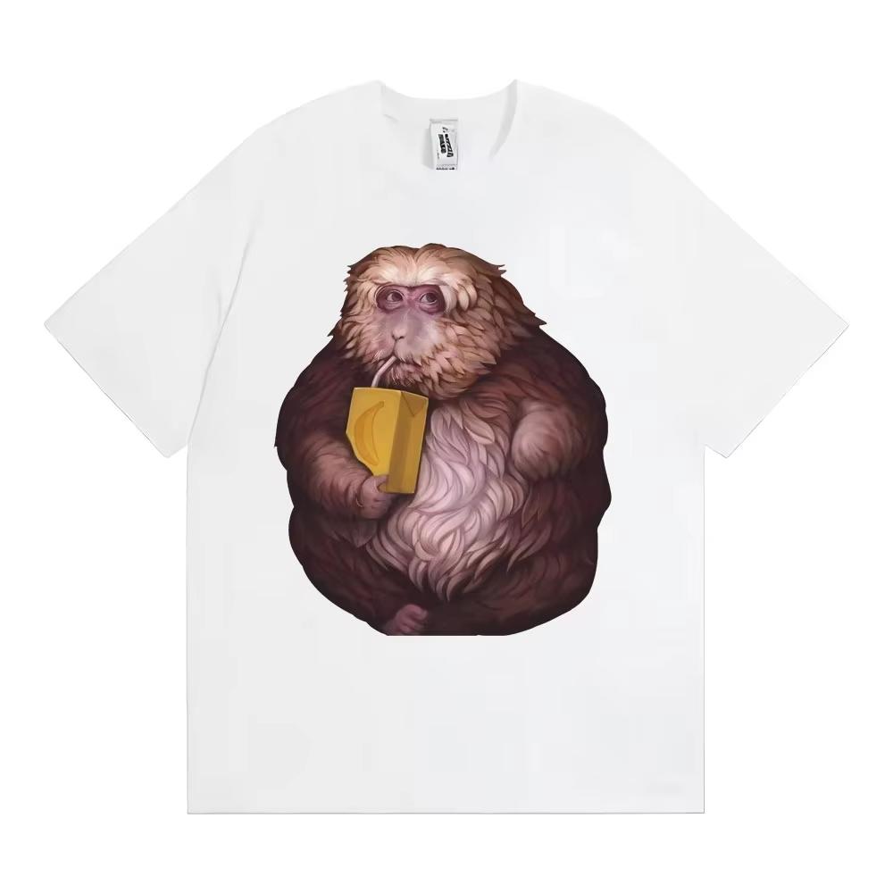 Funny Zoon XingXing Monkey Meme Graphic T Shirt Casual Cotton Short Sleeve T Shirts Men Women Fashion Vintage T-shirt