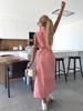 European & American Style Sleeveless Tie-Waist Denim Dress