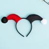 Adult Children Color Matching Clown Horn Hair Hoop Cloth Wrapped Headband Halloween Christmas Costume Cosplay Party