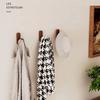 Ganchos de Pared de Madera de Nogal Adhesivos para Colgar Abrigo Toalla Ropa Manta Sombrero Mochila Bata Entrada Portallaves