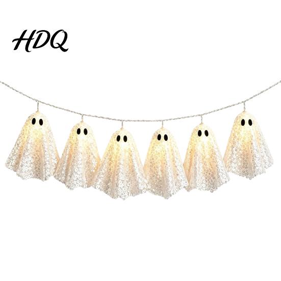 Halloween Themed Decorations Glowing Ghost Hanging Decor Spooky Light Up Ornament