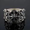 Men's Vintage Compass Hip Hop Punk Eight-Pointed Star Rings