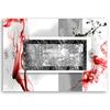 Canvas Print, Red Grey Abstraction