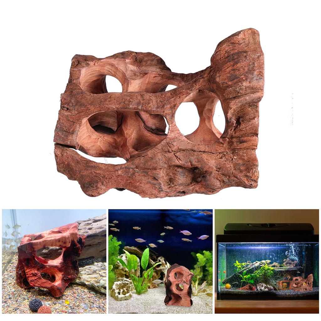 Natural Driftwood Aquarium Decoration Tree Stump with Hiding Holes for Fishtanks Random Styles Fishtank Landscape Figure