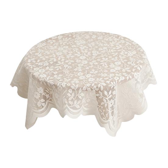 Floral Lace Tablecloth Square Doily Vintage White Lace Scalloped Small