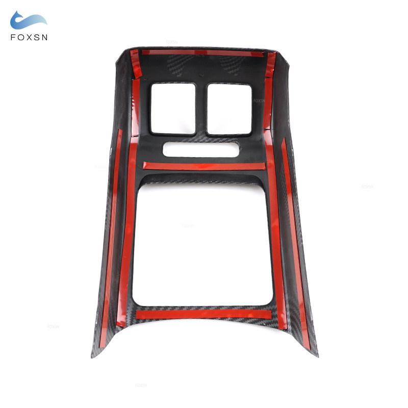 For VW Golf 6 MK6 2008-2013 Car ABS Carbon Fiber Texture Console Armrest Box Rear Air Condition Vent Frame Cover Decoration Trim