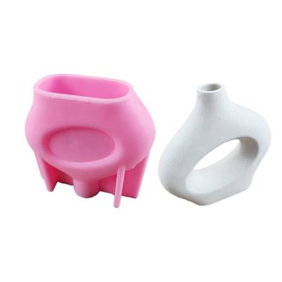 Moule en Silicone pour Pot Rond Vase de Rangement Fleur en Résine Époxy Moule Convient pour l'Artisanat DIY Contenant à Bijoux Décoration de la Maison