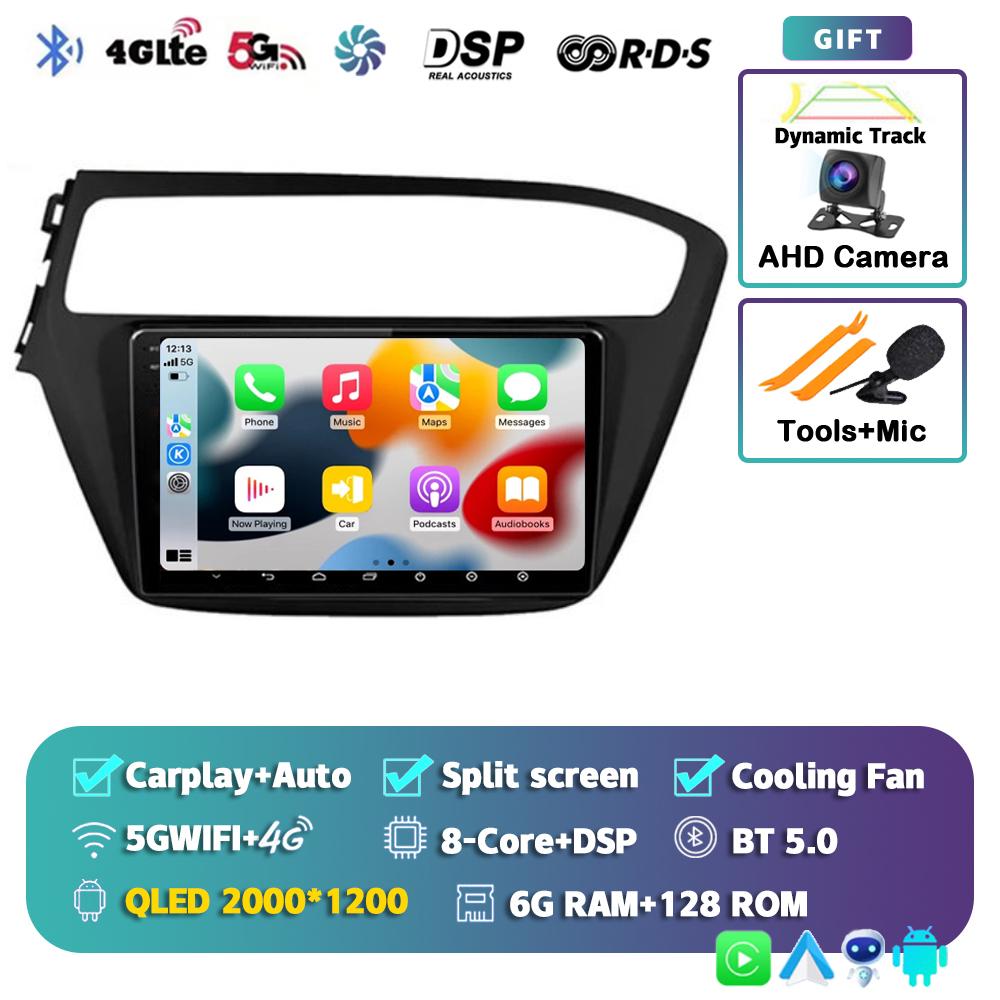 Android 14 Carplay Auto Car Radio For Hyundai I20 2018 2019 GPS Multimedia Player  Stereo Video Head Unit 360 Camera 4G+WiFi DSP