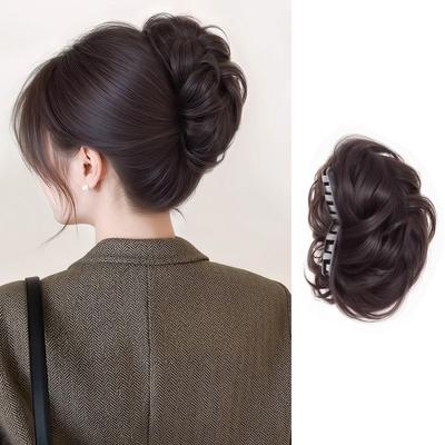 Curly Hair Hair Bun Claw Clip Synthetic Hairpiece Fashion Wig Hair Clip  Hair Accessories