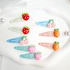 4Pcs/set 2025 New Children's Hair Cards Colorful Girls Summer Headdress Baby Cartoon Hair Clips Cute Cherry Strawberry Shape