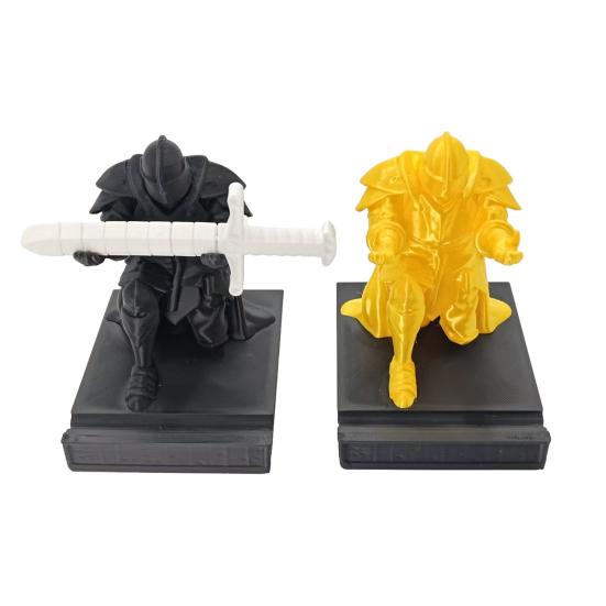 Printed Knight Pen Holder Multi-function Kneeling Knight Pencil Stand Home Office Desktop