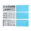 3 Set Nail Art Stamping Plates Stainless Steel Protective Blue Film Different Patterns Fingernails T