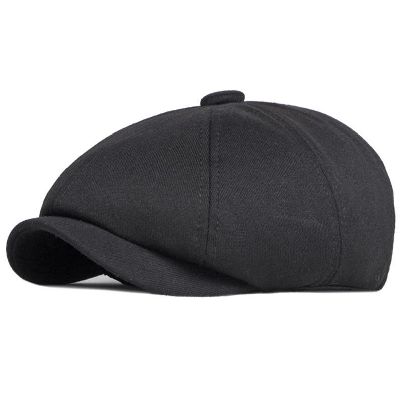 Unisex Vintage Cotton Duckbill Cap: Spring, Autumn & Winter Retro Solid Beret