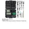 300Pcs/Set Carp Fishing Accessories Set with Storage Box Assorted Swivels Screws Pins Soft Tube Sleeve Blocking Bean Carp Fishing Gear Equipment Kit